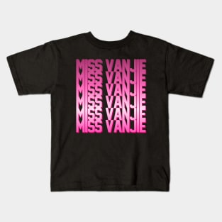 Miss Vanjie! (9) - Mulberry Lavender Magenta Vanjie Pink Gradient (Pink 3) Kids T-Shirt